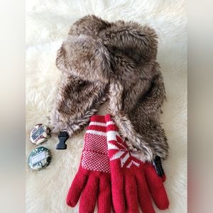 FREE Add on✨️Faux fur trapper lumberjack hat